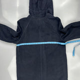 Burberry Checked Coat - Large Navy Wool