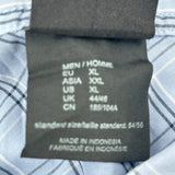 Jack Wolfskin Checked Short Sleeve Shirt - XL Blue Polyester