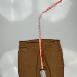 Dickies Carpenter Trousers - 38W 32L Brown Cotton