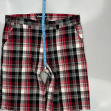 Avirex Checked Shorts - 38W 10L Black Cotton