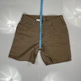 Carhartt Carpenter Shorts - 32W UK 12 Brown Cotton