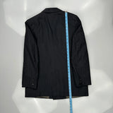 Double Breasted Christian Dior Pinstripe Blazer - Medium Black Wool