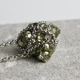 Caged Pyrite Necklace