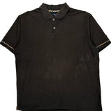 Burberry Golf Polo Shirt - Large Black Cotton