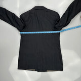 Double Breasted Christian Dior Pinstripe Blazer - Medium Black Wool