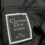 Christian Dior Pinstripe Blazer - Medium Blue Wool Blend