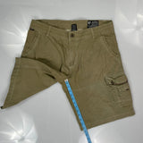Kuhl Cargo Shorts - 36W 12L Khaki Cotton Blend
