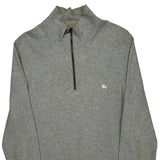 Burberry London 1/4 Zip - Small Grey Cotton