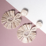 Sea Palm Earrings - Handmade Iraca Palm Earrings