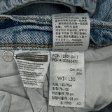 501 Levis Jeans - 31W UK 12 Light Wash Cotton