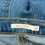 Levis Jeans - 34W UK 14 Blue Denim