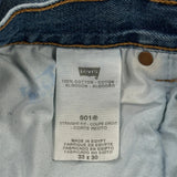 501 Levis Jeans - 33W 30L Blue Cotton