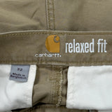 Carhartt Cargo Shorts - 32W 10L Khaki Cotton