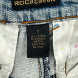 Rocawear Hip Hop Denim Shorts - 28W UK 6 Light Wash Cotton