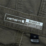 Carhartt Cargo Shorts - 34W 11L Brown Cotton