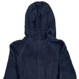 Burberry Checked Coat - Large Navy Wool