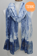 Eternity Indigo Cotton Scarf
