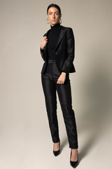 Womens Black Blazer Suit – Elegant Tailored Office Suit