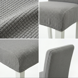 Anyseat Grey Waterproof Chair Cover – Corn Kernel Pattern Stretch Slipcover for Dining Room