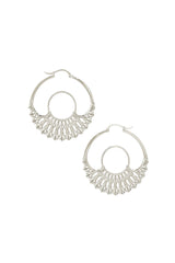 Iris Hoops Silver Medium