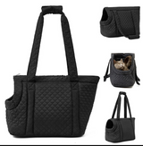 Anypet Quilted Thin Black Korean-Inspired Pet Carrier Handbag & Shoulder Bag