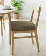 Anyseat Chair Cover Dark Brown Corn Kennel Pattern Stretch Seat Cover for Home Dinning Kitchen Washable Removable