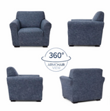 Anyseat 1-Seater Sofa Cover – Navy Blue Style Slipcover for Living Room Chair Protection