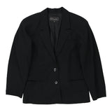 Superior Blazer - Large Black Wool Blend