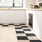 ANYHOUZ 10pcs Black Vinyl Floor Tiles – Anti‑Slip Self‑Adhesive Waterproof Flooring