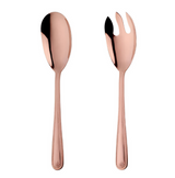 Anygleam Rose Gold Giant Spoon & Fork Set – 2-Piece Stainless Steel