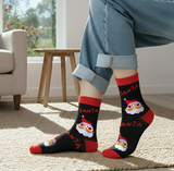 Anyfootwear 3 Pairs Women’s Seasonal Cotton Socks Funny Gift Party Multi Color
