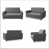 Anyseat 2-Seater Sofa Cover – Plain Gray Style Slipcover for Living Room Chair Protection