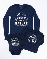 Force of Nature Baby Bodysuit | Navy