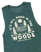 Good in the Woods Women's Muscle Tank | Forest