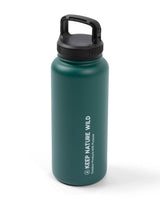 Insulated 32oz Water Bottle with Handle Clip | Forest