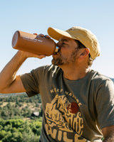 Insulated 32oz Water Bottle with Handle Clip | Forest