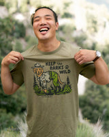 Keep the Barks Wild Unisex Tee | Olive