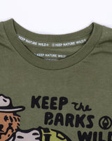 Keep the Barks Wild Unisex Tee | Olive