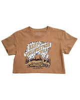Keep Yellowstone Wild Women's Crop Top | Camel