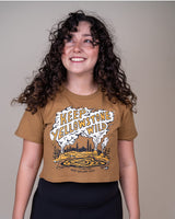 Keep Yellowstone Wild Women's Crop Top | Camel