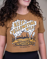 Keep Yellowstone Wild Women's Crop Top | Camel