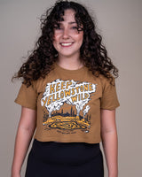 Keep Yellowstone Wild Women's Crop Top | Camel