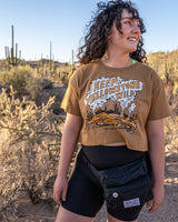 Keep Yellowstone Wild Women's Crop Top | Camel