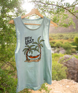 Lost at Last Palms Muscle Tank | Dusty Blue