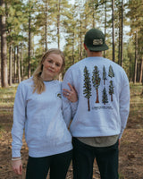 Nature Study Conifers Unisex Crewneck Sweatshirt | Ash