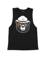 Pride Bear Unisex Muscle Tank | Coal