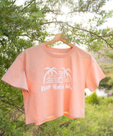 Sundown Palms Women's Crop Tee | Blush