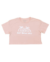 Sundown Palms Women's Crop Tee | Blush