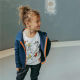 Navy Fleece Zip Up Hoodie