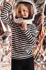 Kid's long sleeve top - Black and white stripes